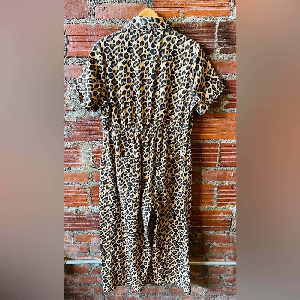 Lucy & Yak Ragan Cotton Jumpsuit in Leopard "Leo" US 14 (UK 18) - Picture 3 of 4